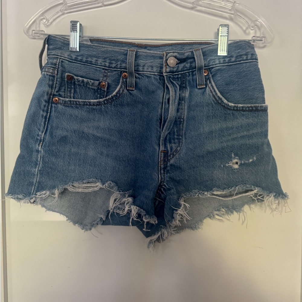 Levi's Distressed Blue Jean Shorts